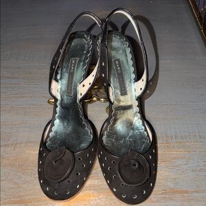 Marc Jacobs Black Slingback Heels